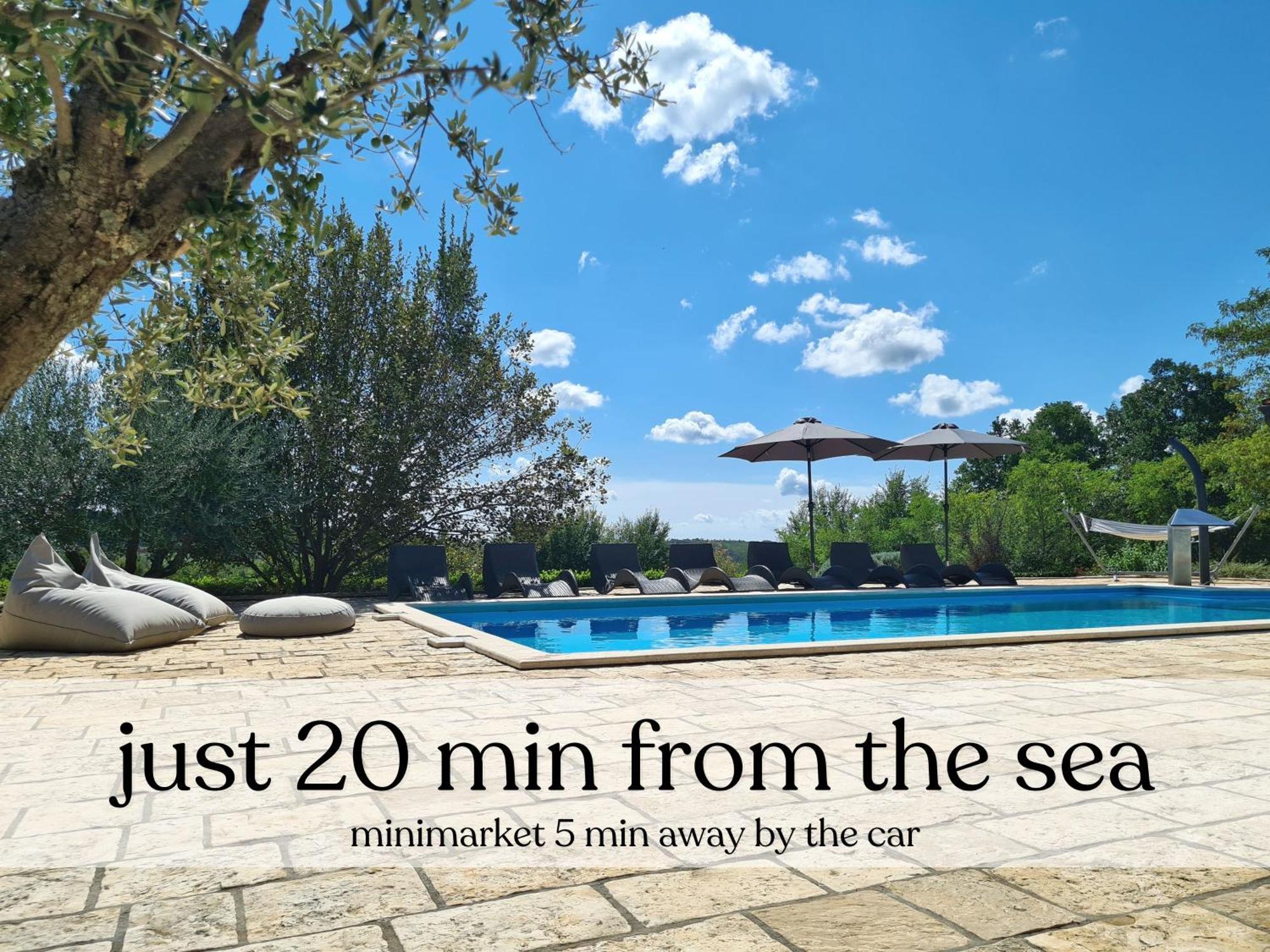 Spacious Villa With Pool, Indoor Jacuzzi And Sauna Near Porec Višnjan Exteriör bild